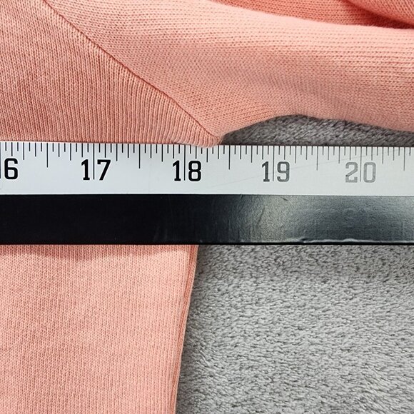 Womens Who What Wear Peach Pullover Sweatshirt Long Sleeve Button Accents XS - Picture 6 of 7